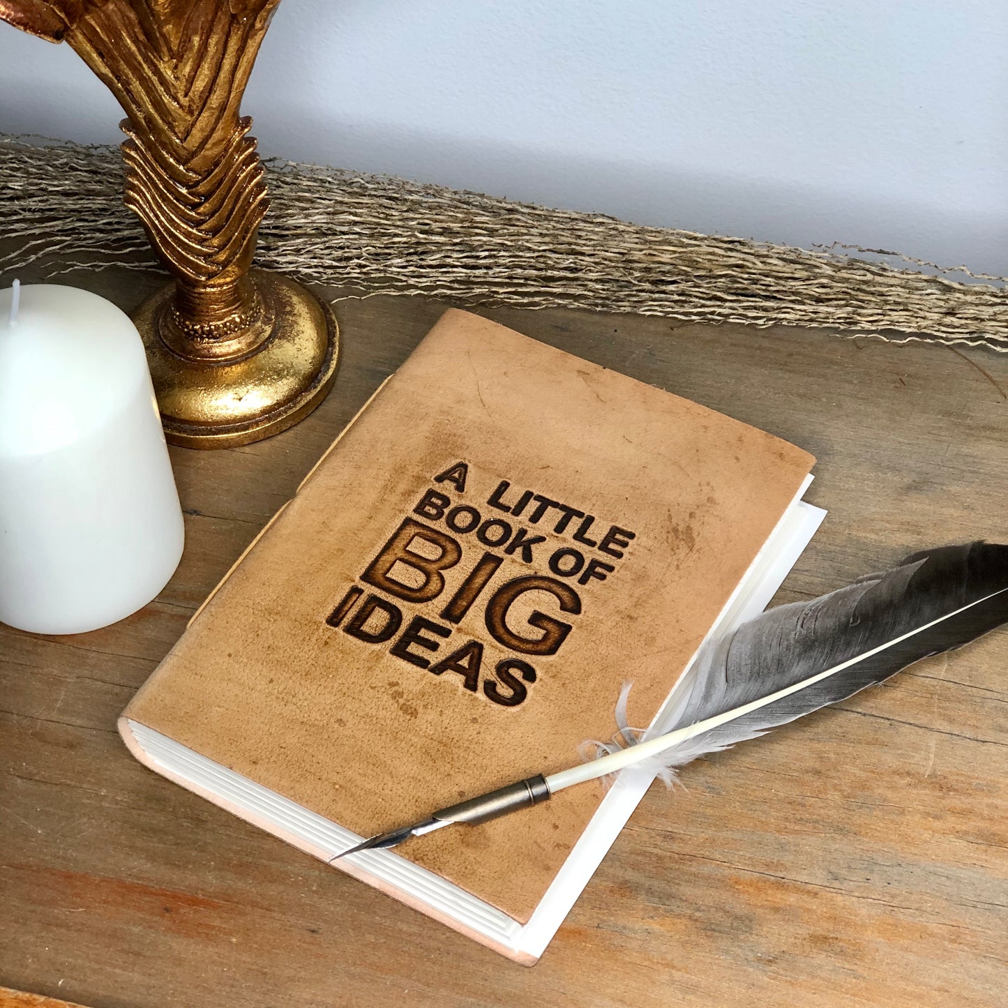 Leather big ideas journal