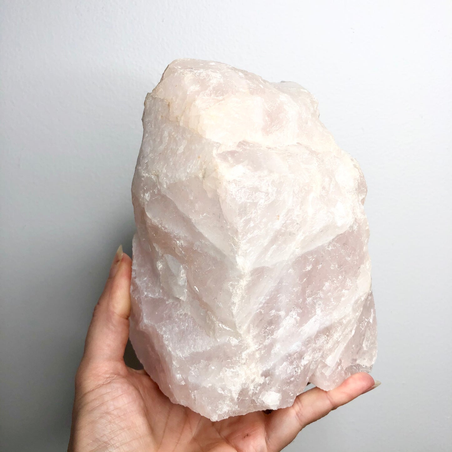 Rose quartz crystal lamp raw rock