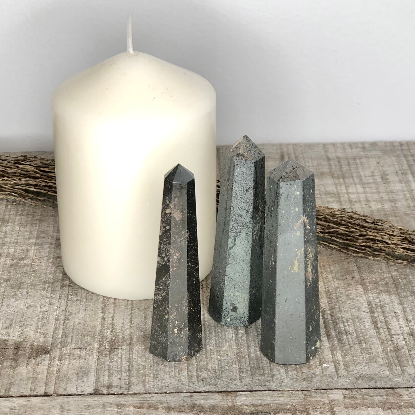 Hematite crystal generator point tower
