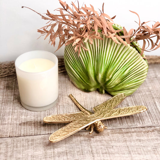 Dragonfly brass statue