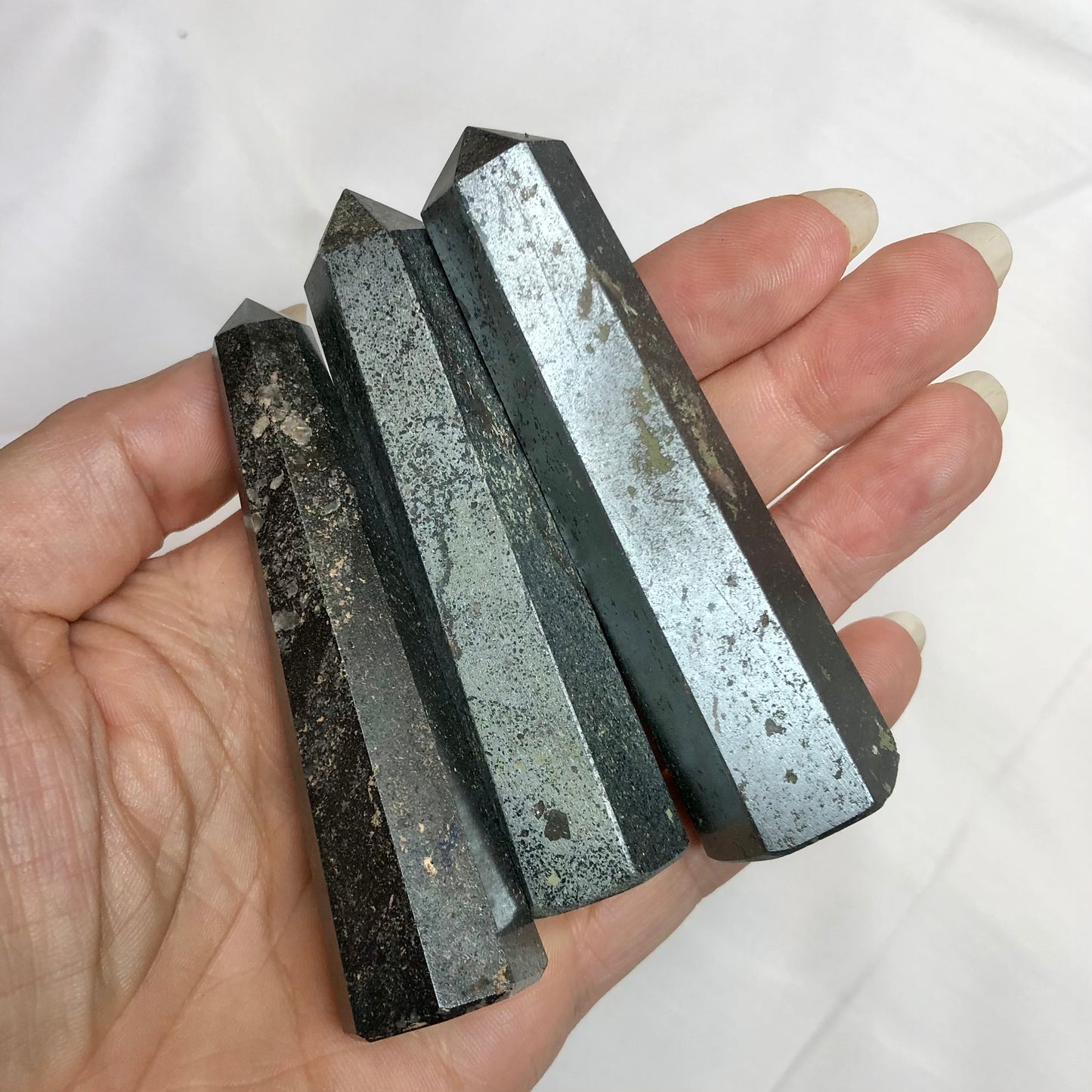 Hematite crystal generator point tower