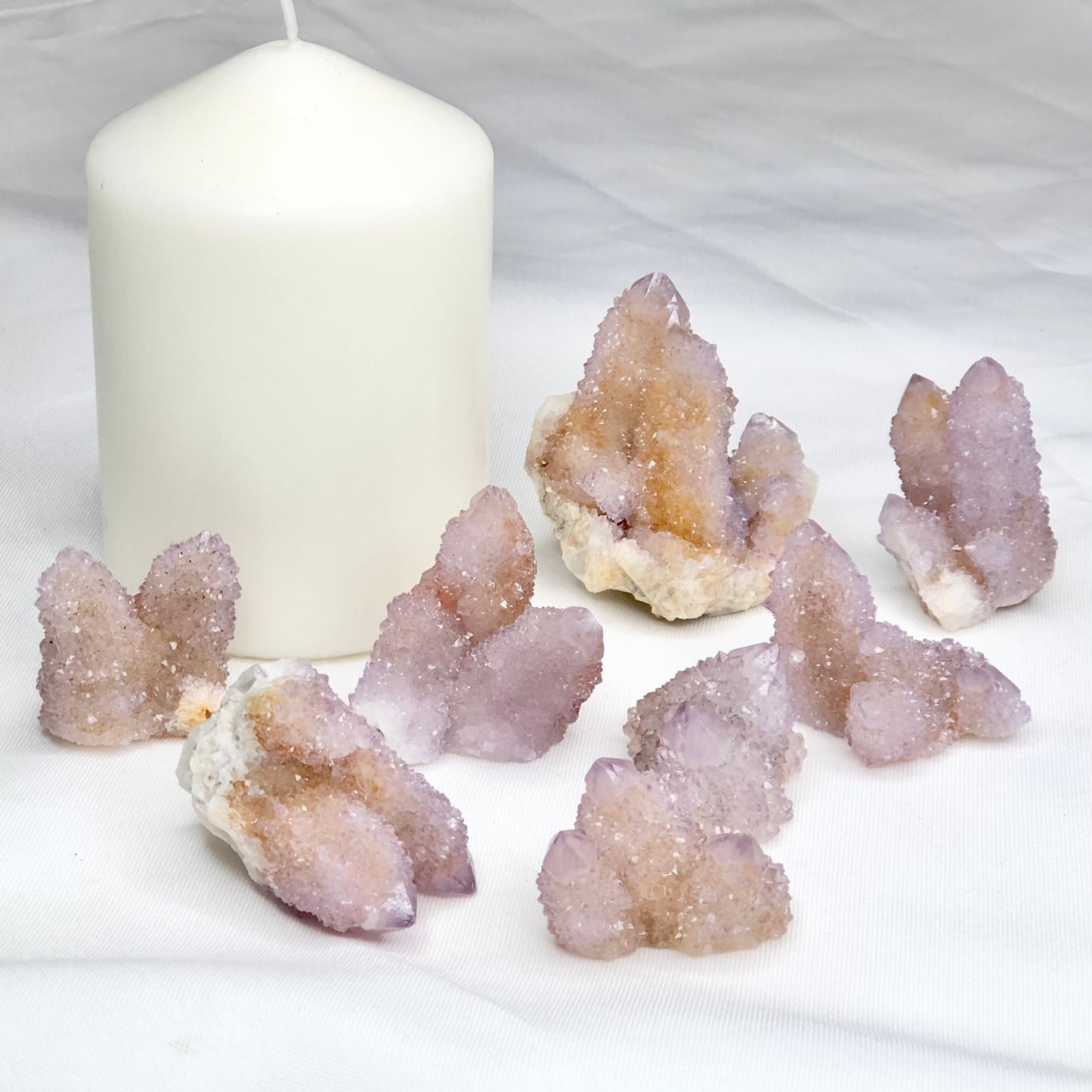 Spirit quartz Amethyst grade A cactus cluster crystal S-L