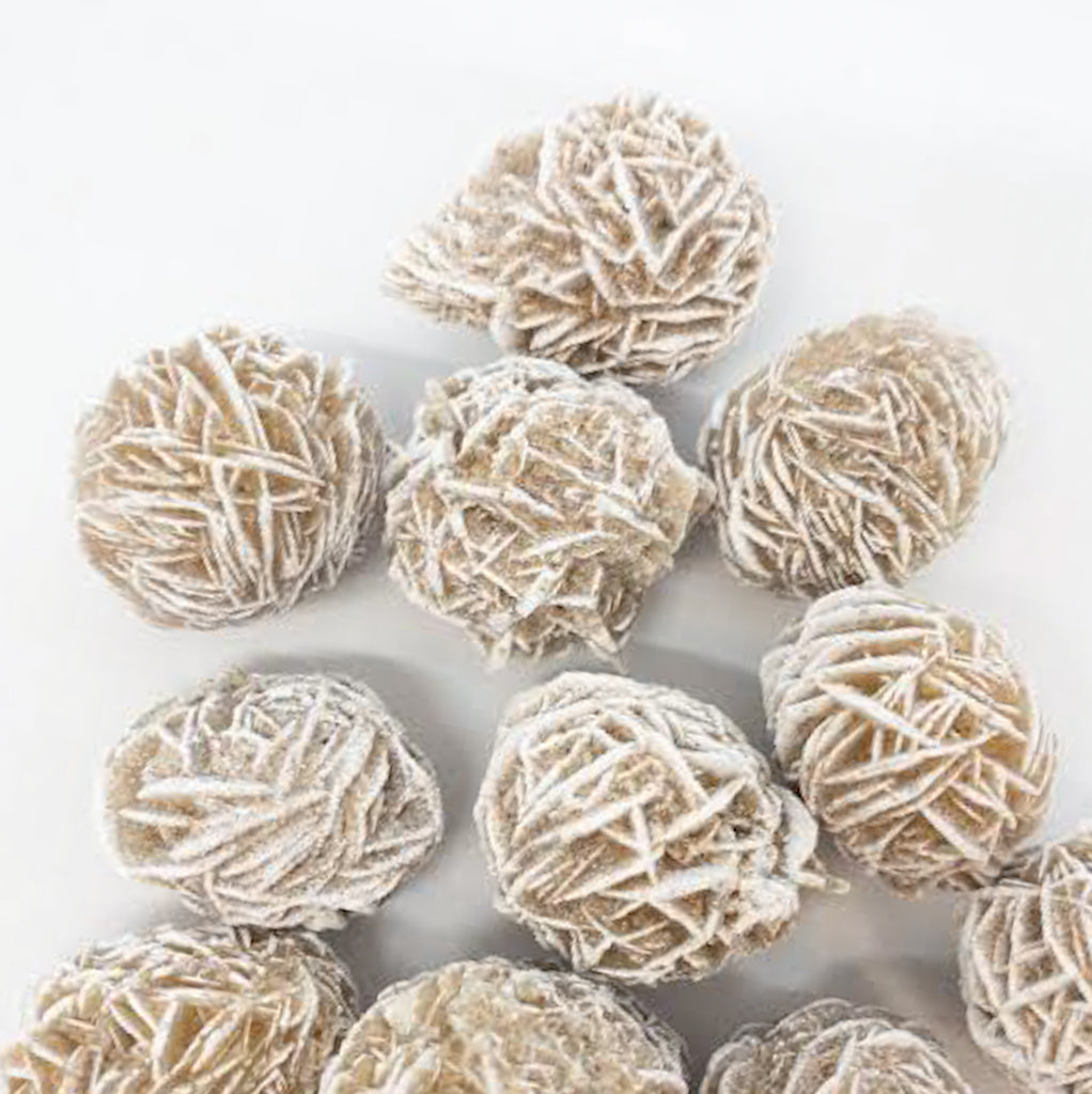 Selenite desert rose crystal sphere