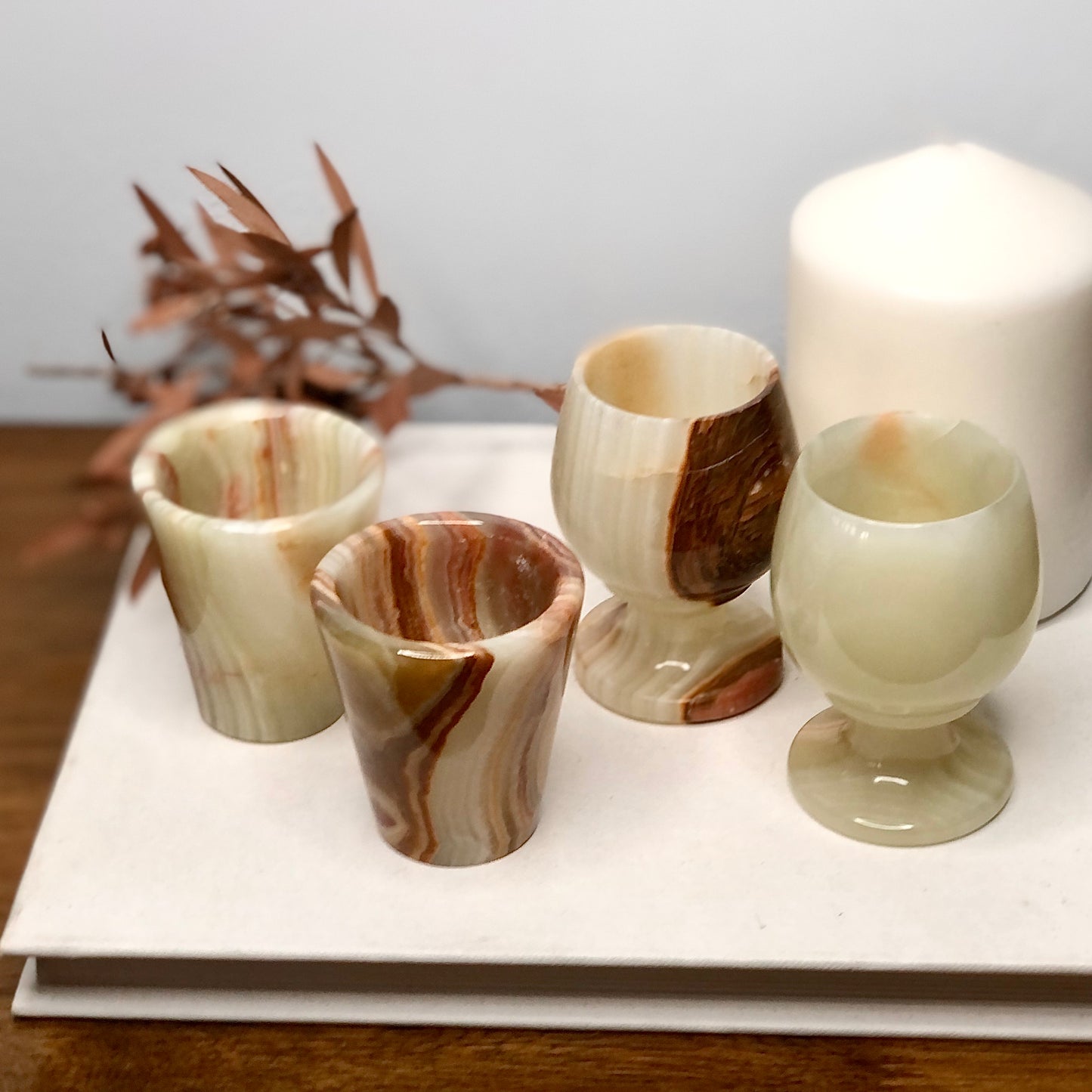 Onyx crystal chalice cup or shot glass