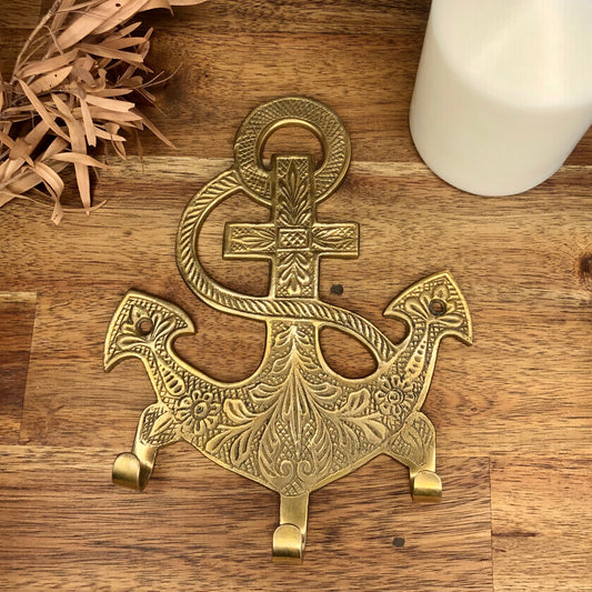 Anchor wall hanging brass wall hooks