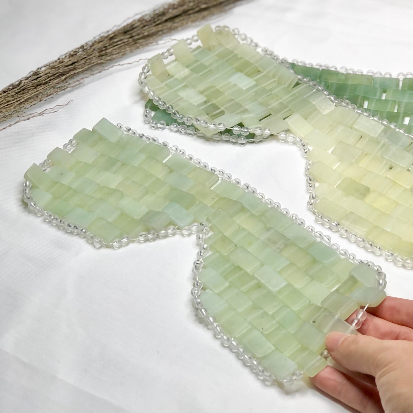 Jade crystal face eye mask