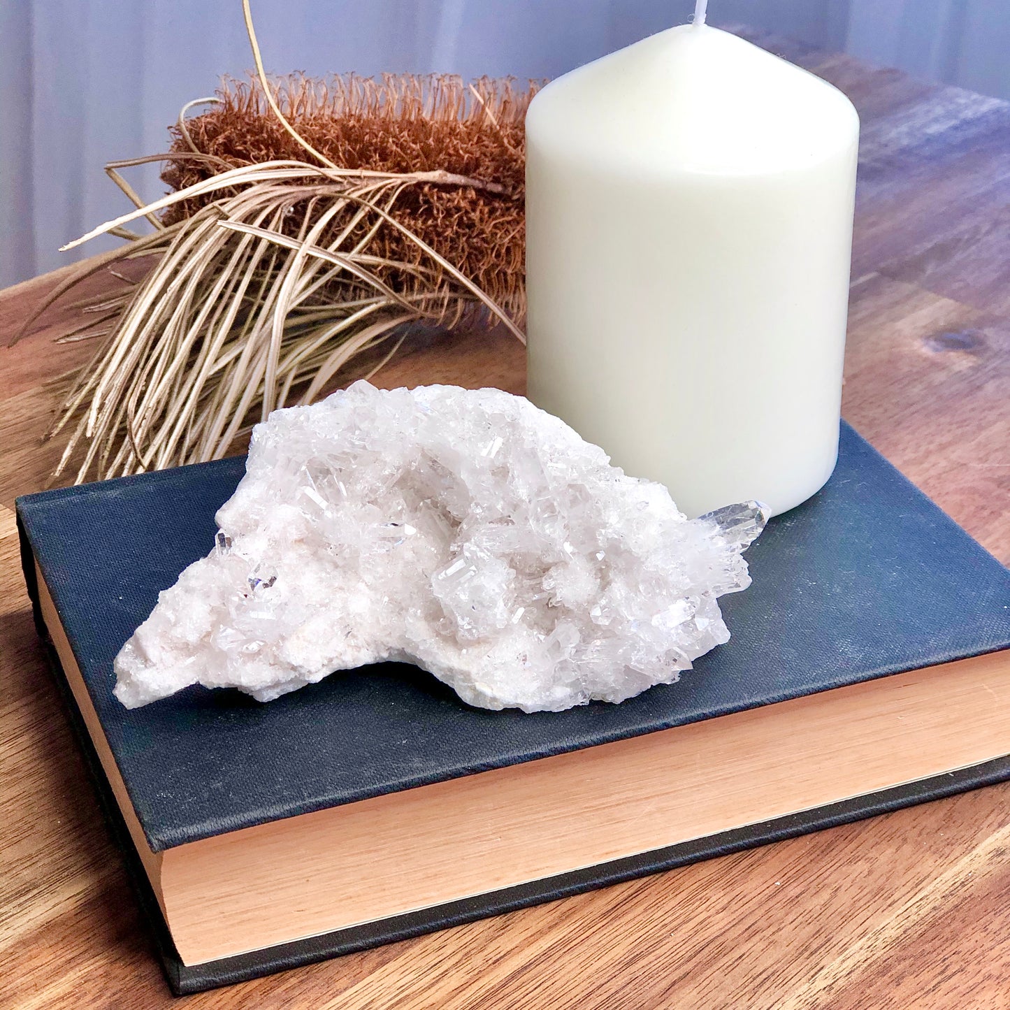 Clear quartz A grade druzy crystal cluster
