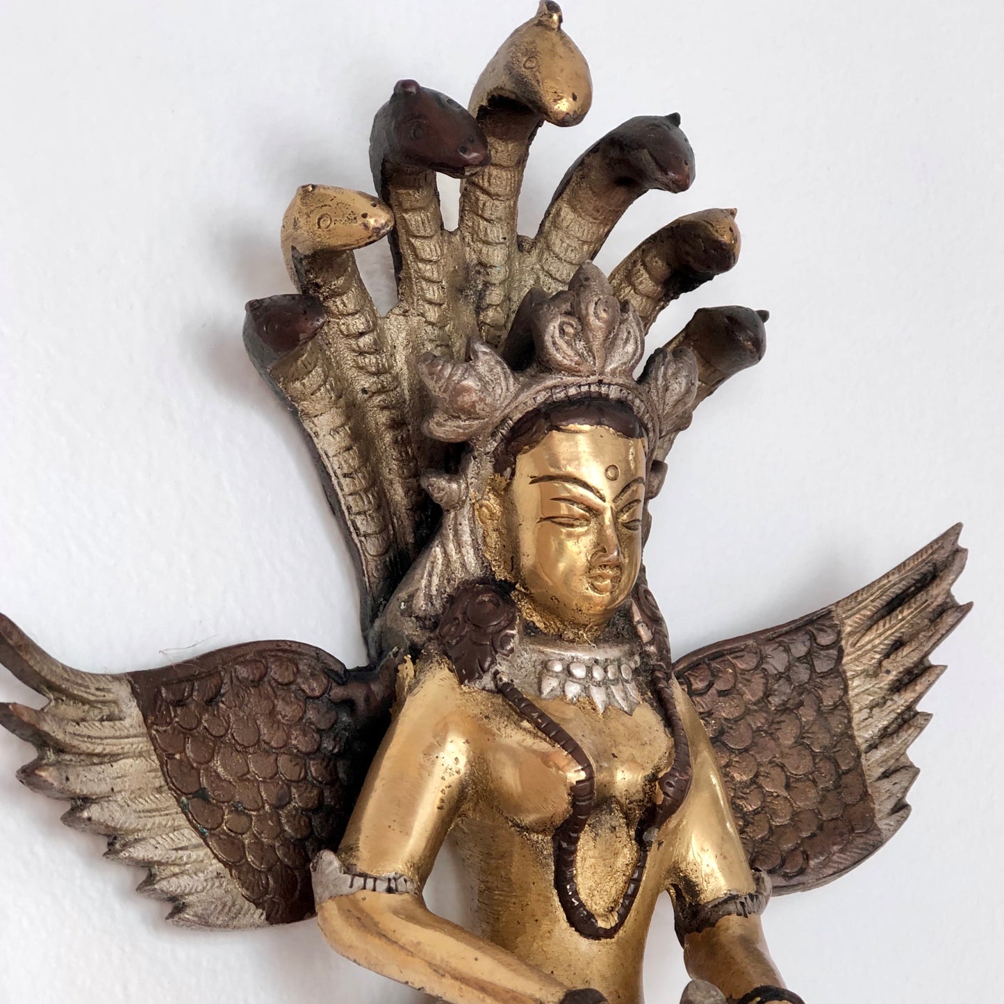 Cobra goddess bronze wall decor
