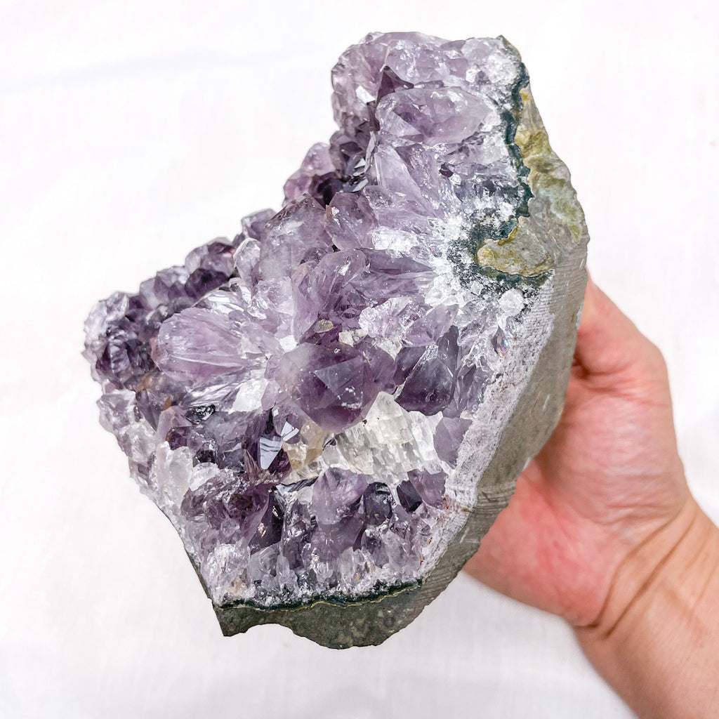 Flower amethyst stalactite crystal cluster cut base 1.5kg