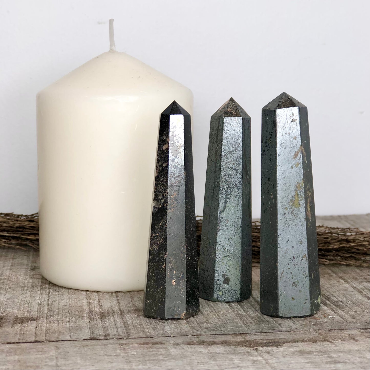 Hematite crystal generator point tower