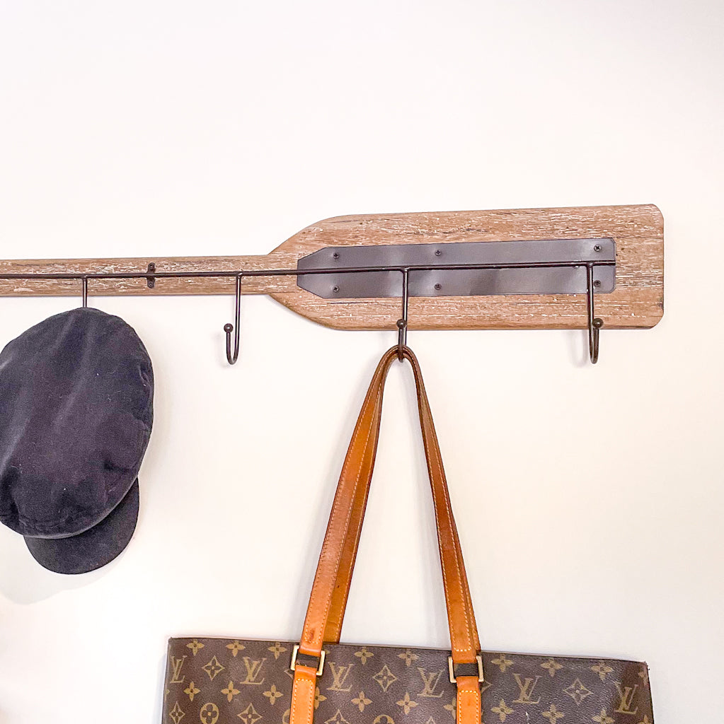 Sailing boat oar wall hooks decor