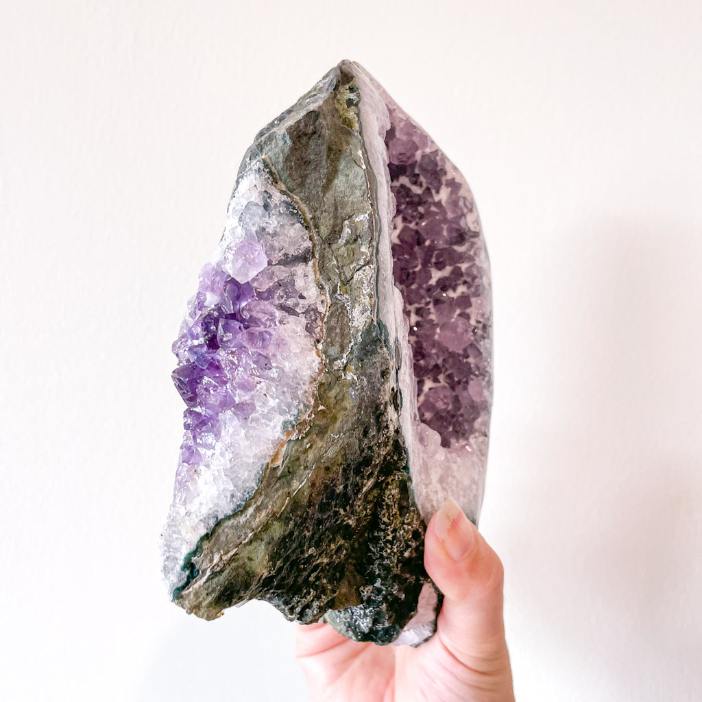 Amethyst crystal cluster geode cave 1.3kg