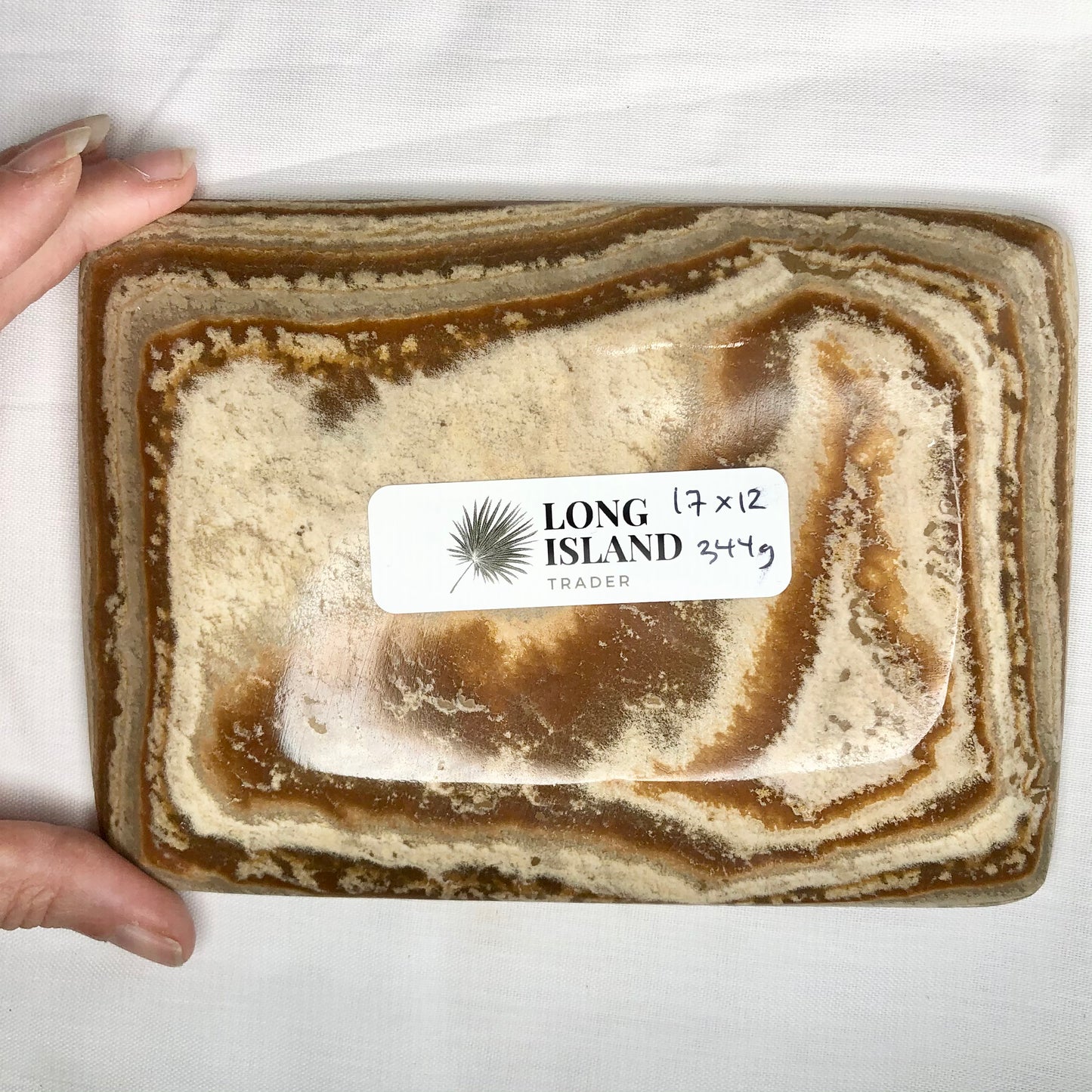 Aragonite crystal platter tray C