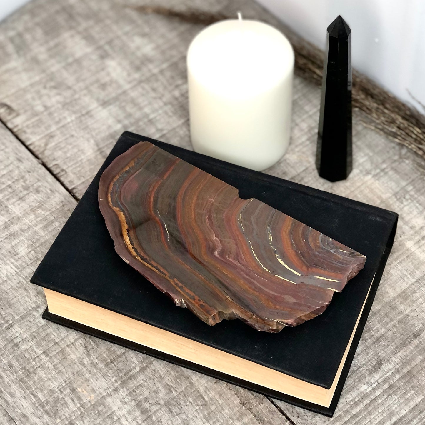 Tiger Iron Jasper polished crystal slab C2
