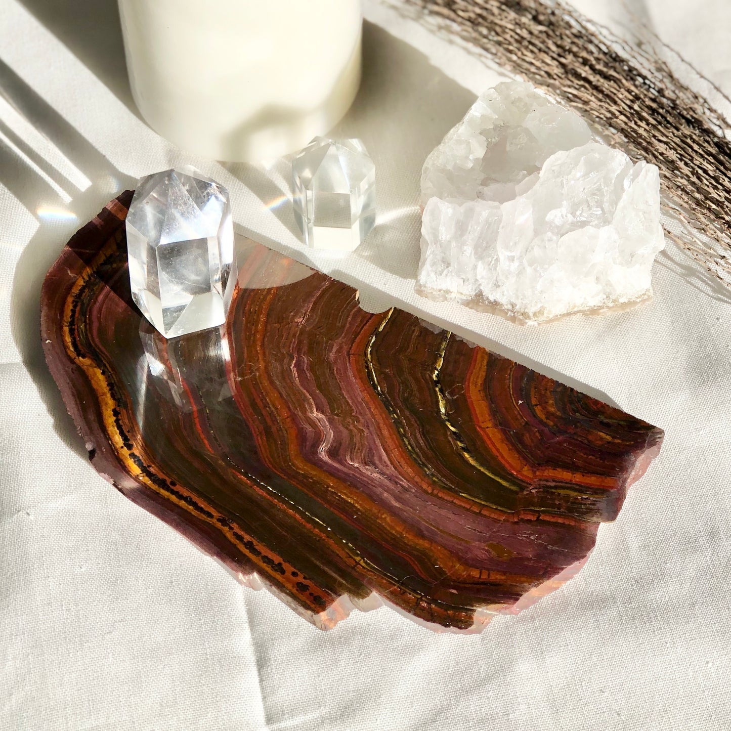 Tiger Iron Jasper polished crystal slab C2