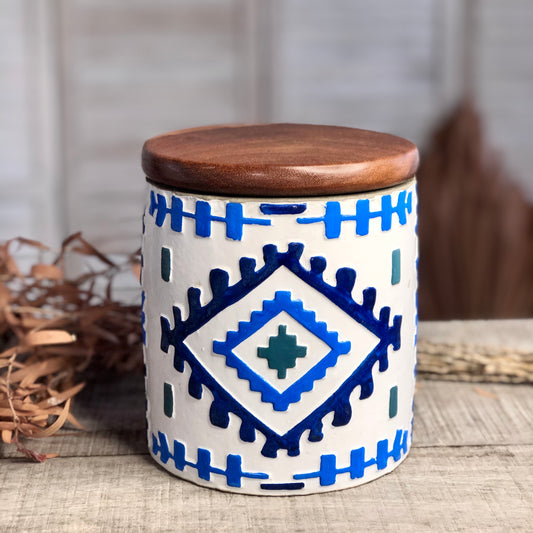 Aztec clay storage jar