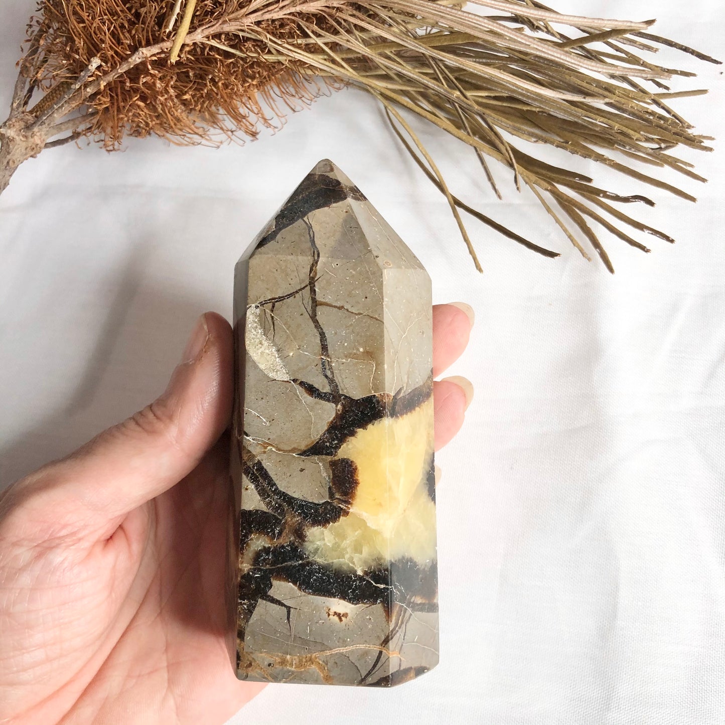 Septarian nodule crystal generator tower L