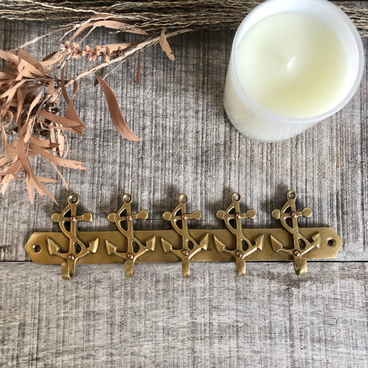 Antique anchor brass wall hooks