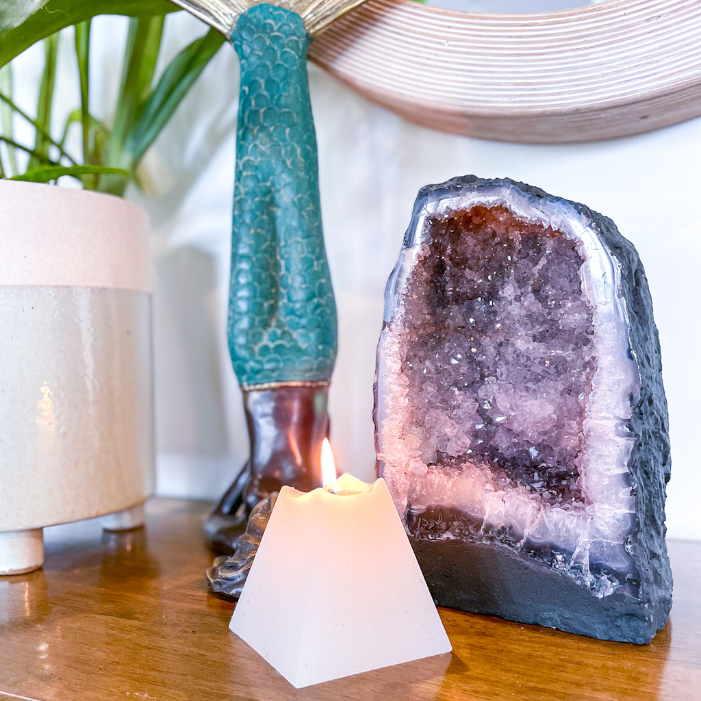 Light amethyst crystal geode cave cathedral 8kg