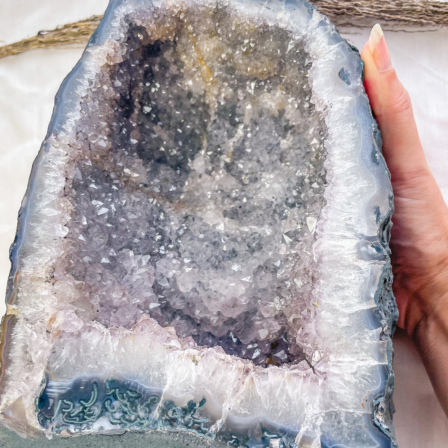 Light amethyst crystal geode cave cathedral 8kg