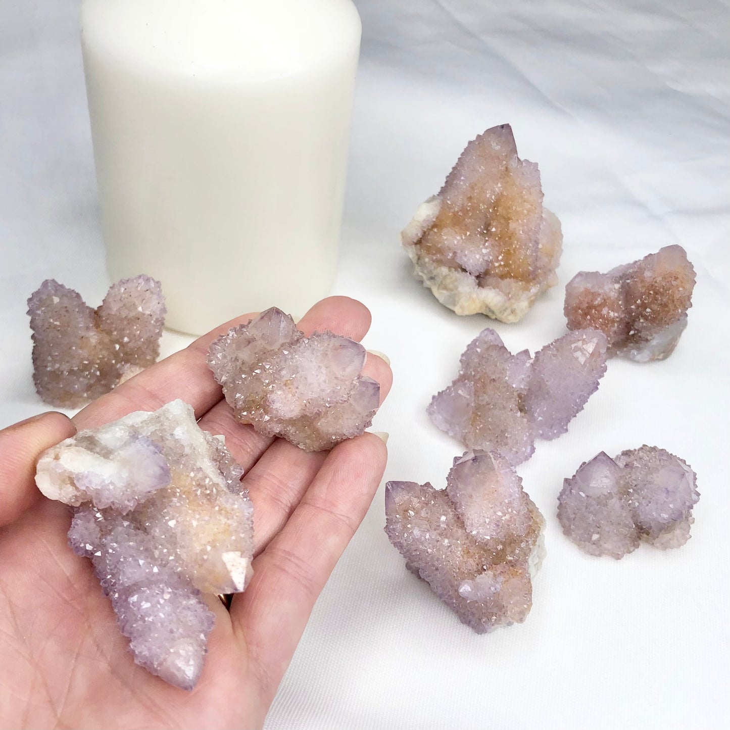 Spirit quartz Amethyst grade A cactus cluster crystal S-L