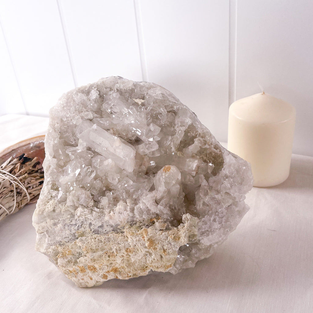 Clear quartz crystal cluster XL 2.3kg