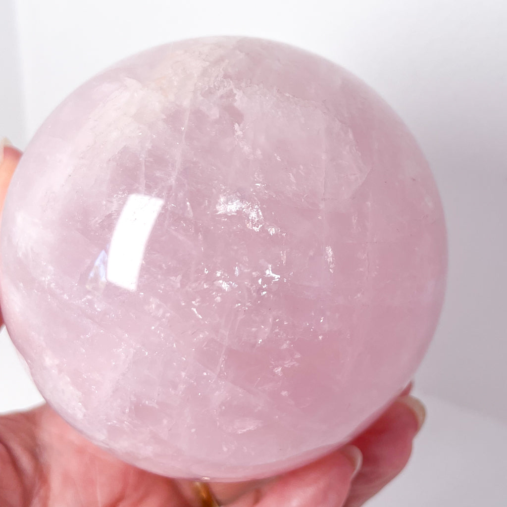 Rose Quartz crystal sphere 9cm