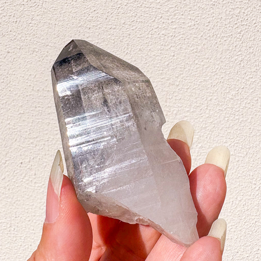 Lemurian seed phantom quartz A1 crystal point
