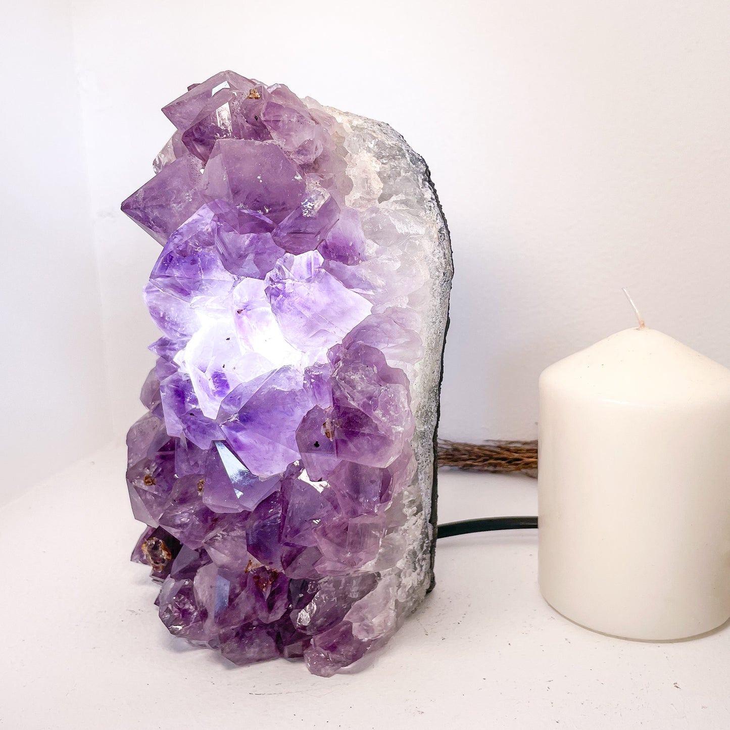 Amethyst crystal cluster lamp 2.6kg XL