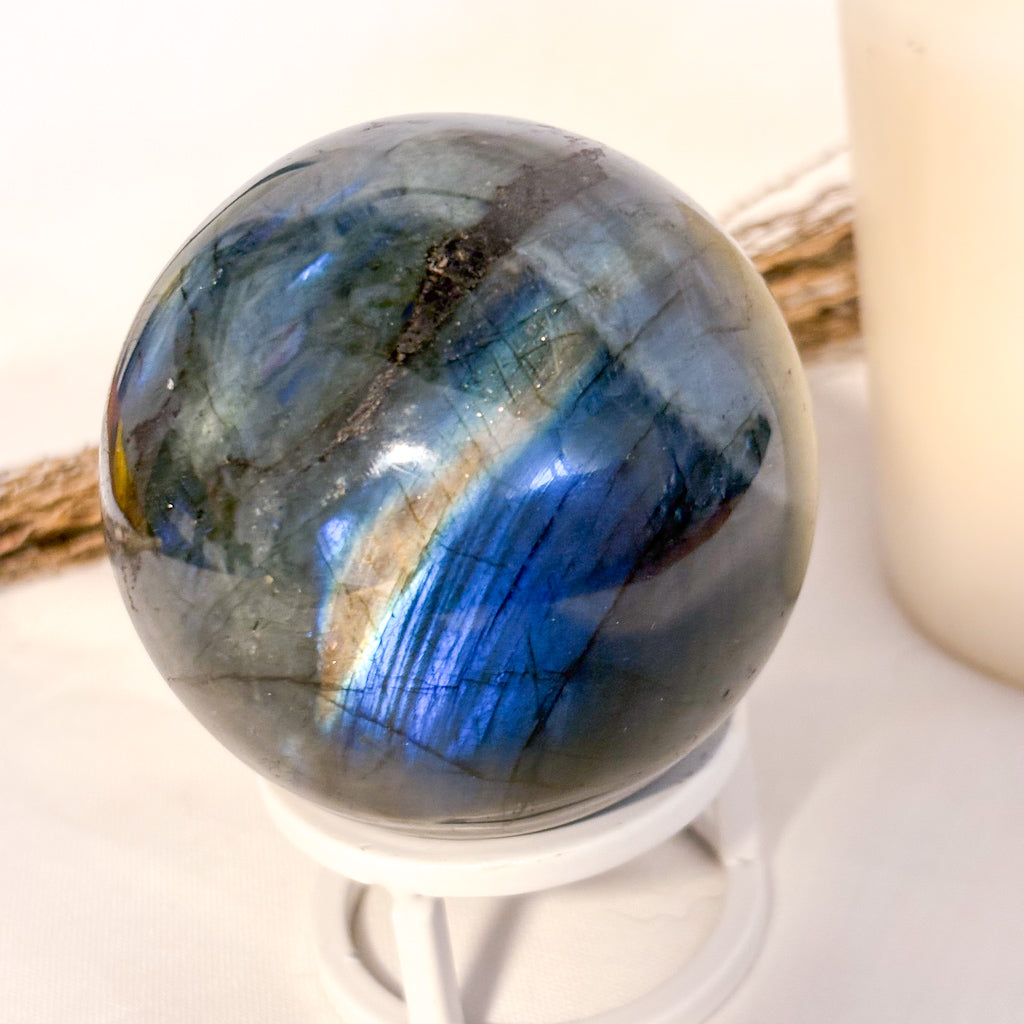 Labradorite crystal sphere
