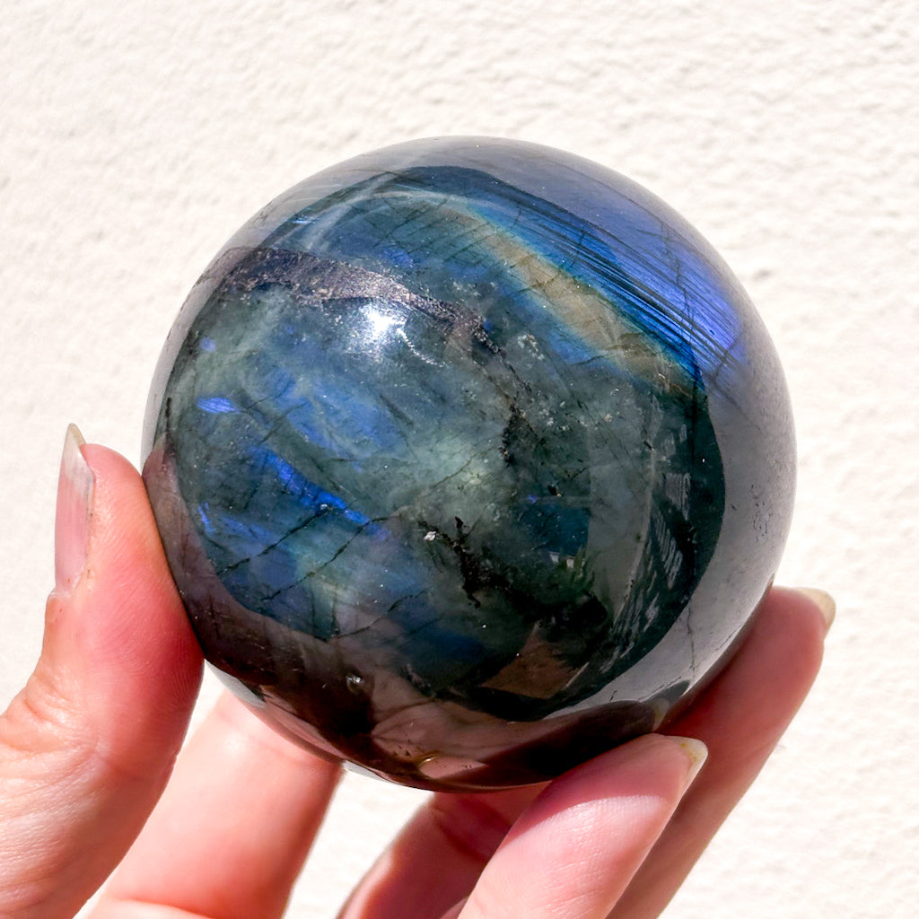 Labradorite crystal sphere