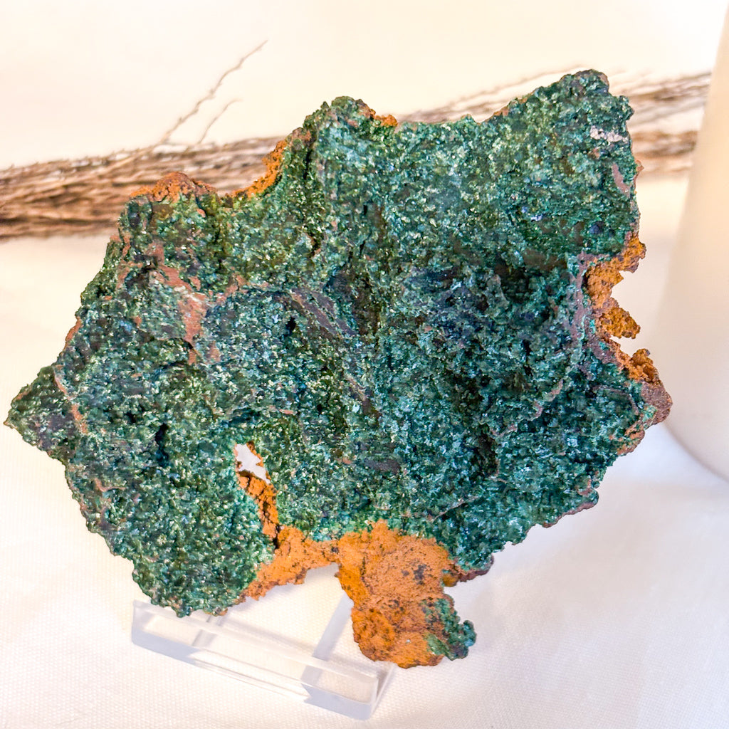 Malachite crystal cluster raw