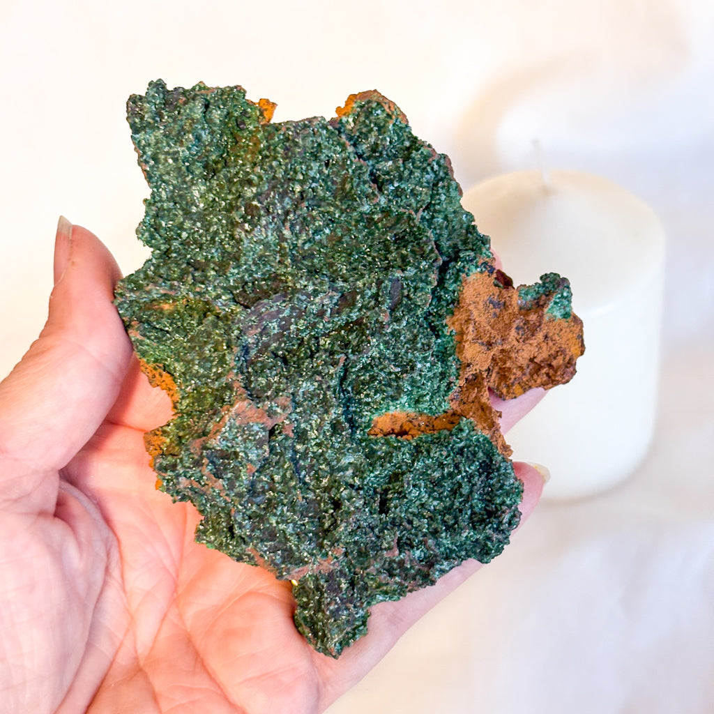 Malachite crystal cluster raw