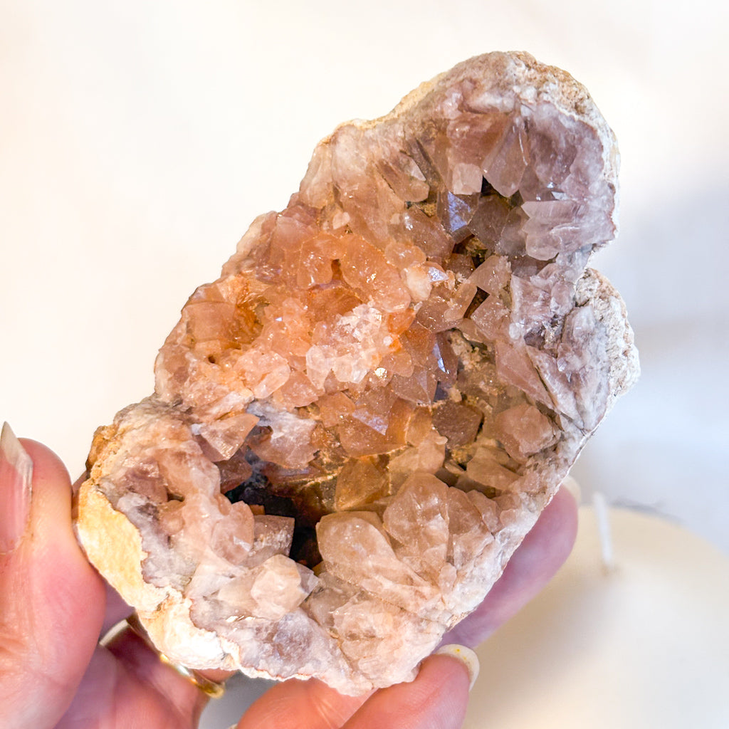 Pink Amethyst crystal cluster 200g