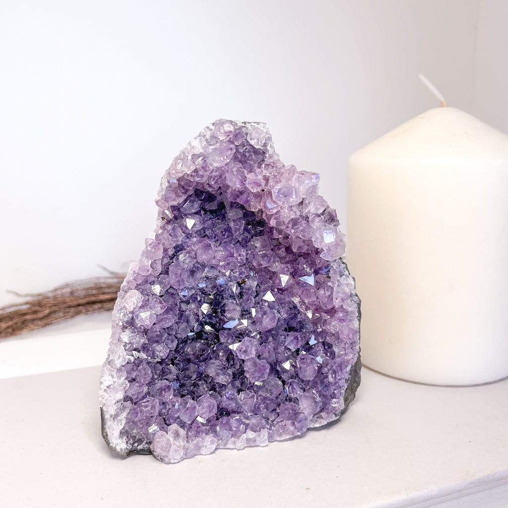 Amethyst crystal cluster 330g