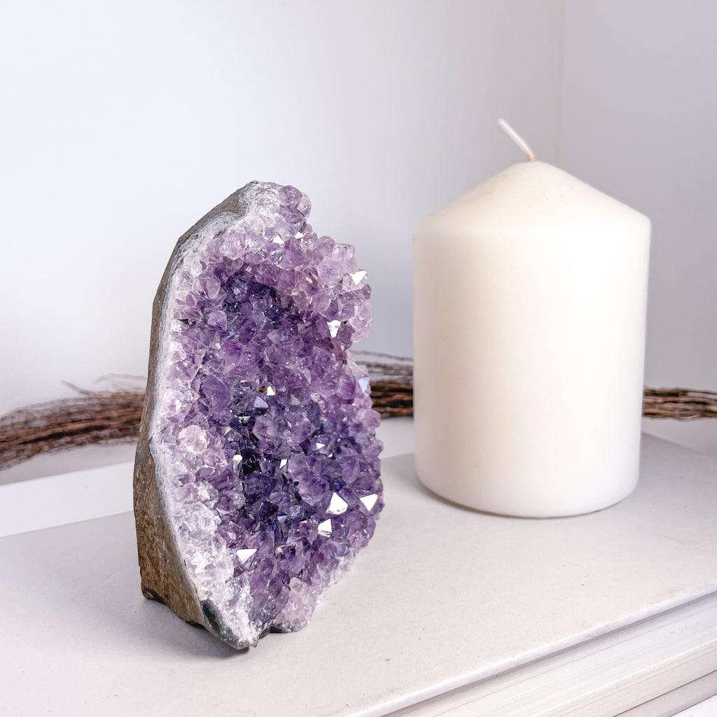 Amethyst crystal cluster 330g