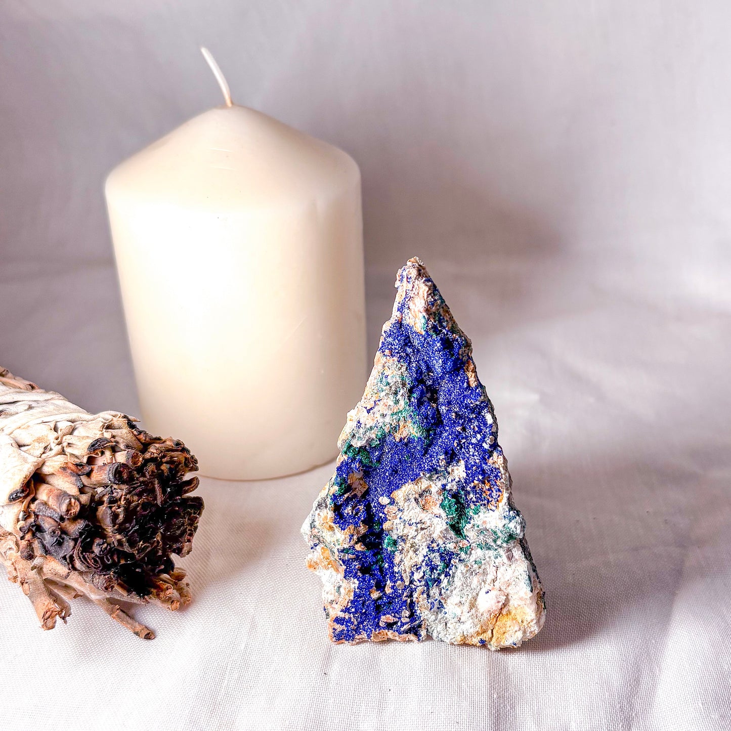 Azurite + malachite specimen crystal cluster stone