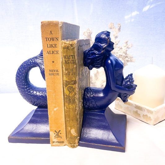 Mermaid bookend pair