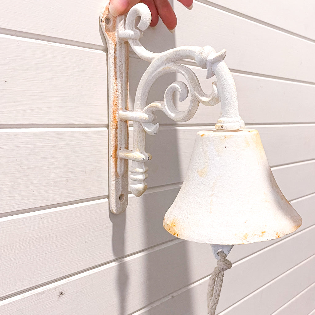 White washed antique style door bell