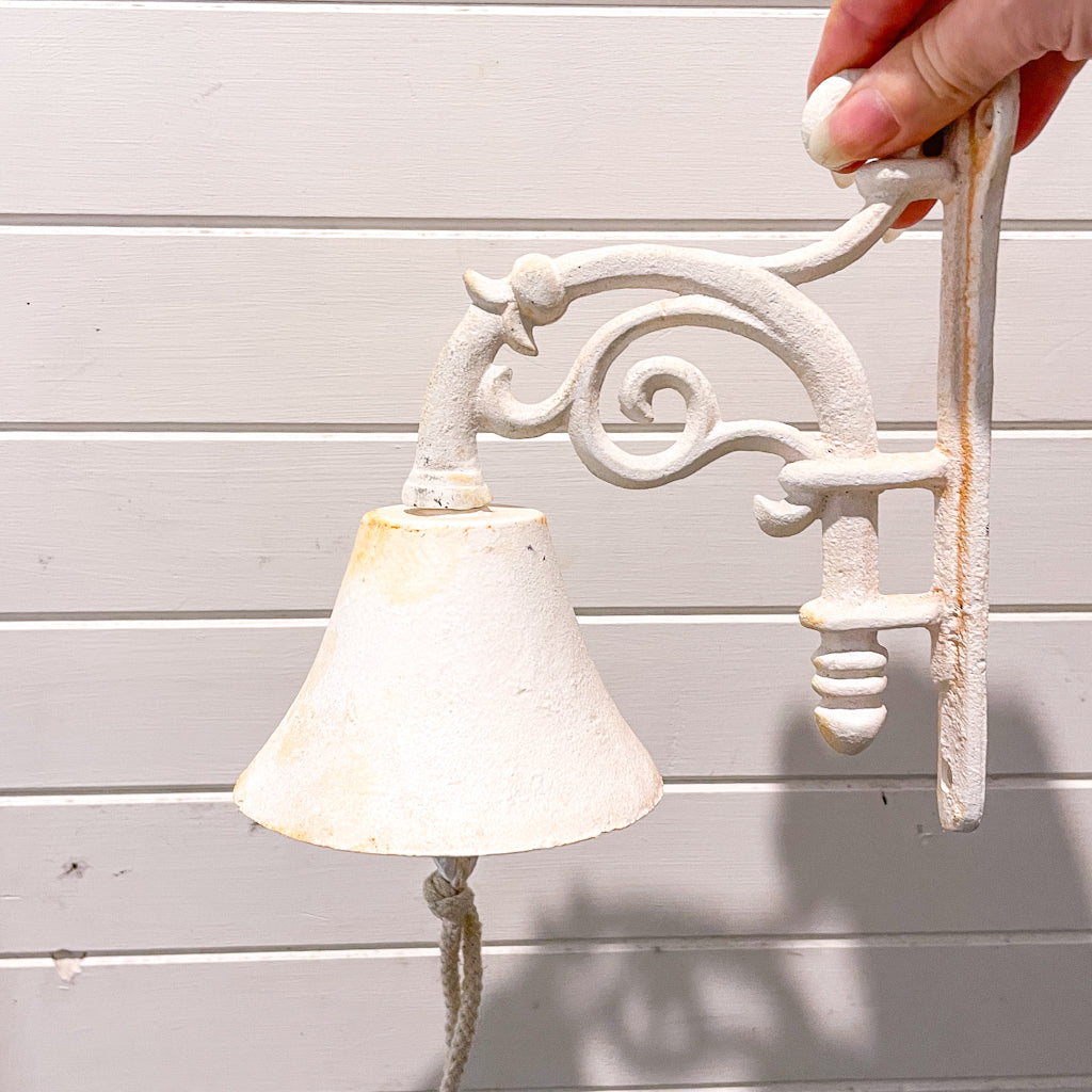 White washed antique style door bell