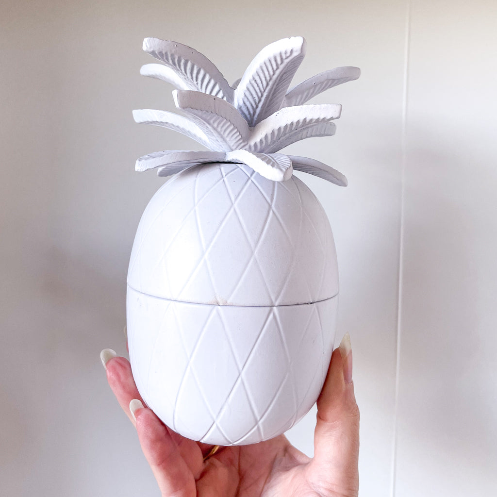Pineapple jar with candle