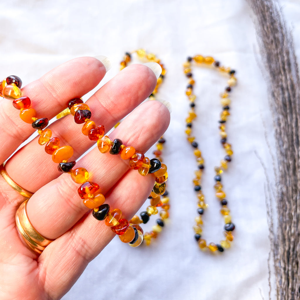 Baltic Amber bead baby teething necklace