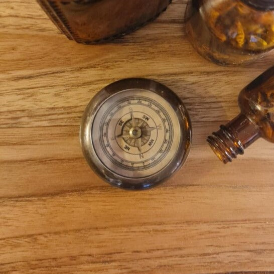 Antique desk compass bronze