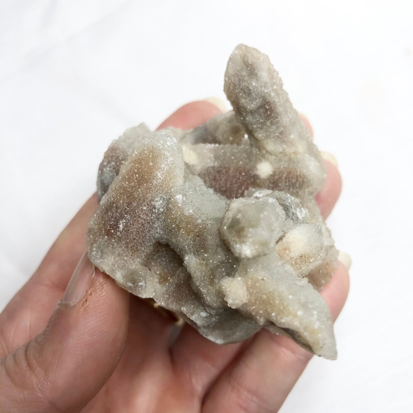 Spirit quartz fairy witches finger crystal cluster L