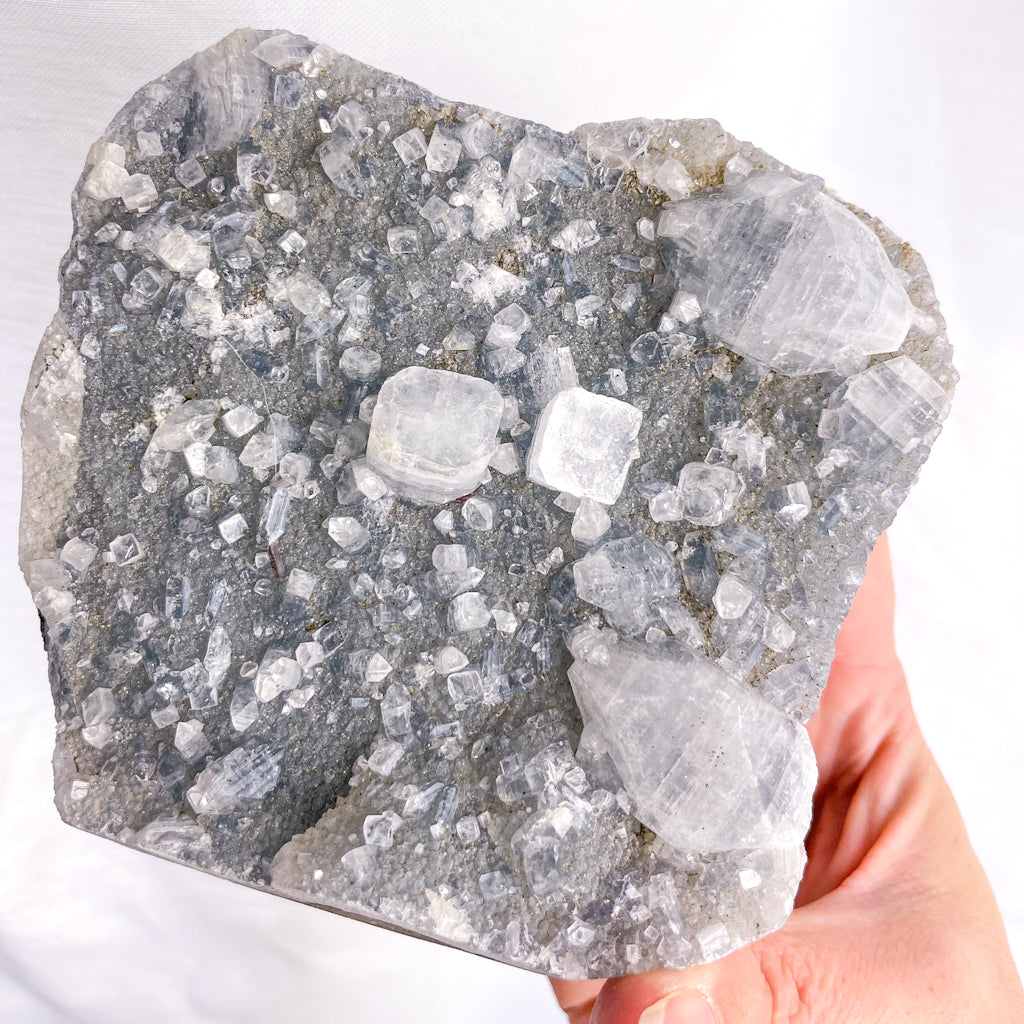 Apophyllite grey crystal cluster 630g