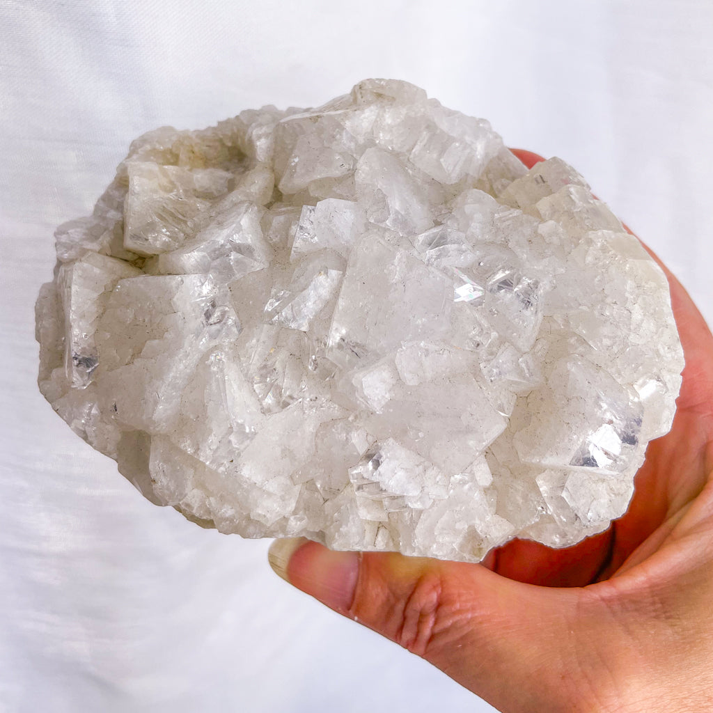 Apophyllite grade A crystal cluster 600g