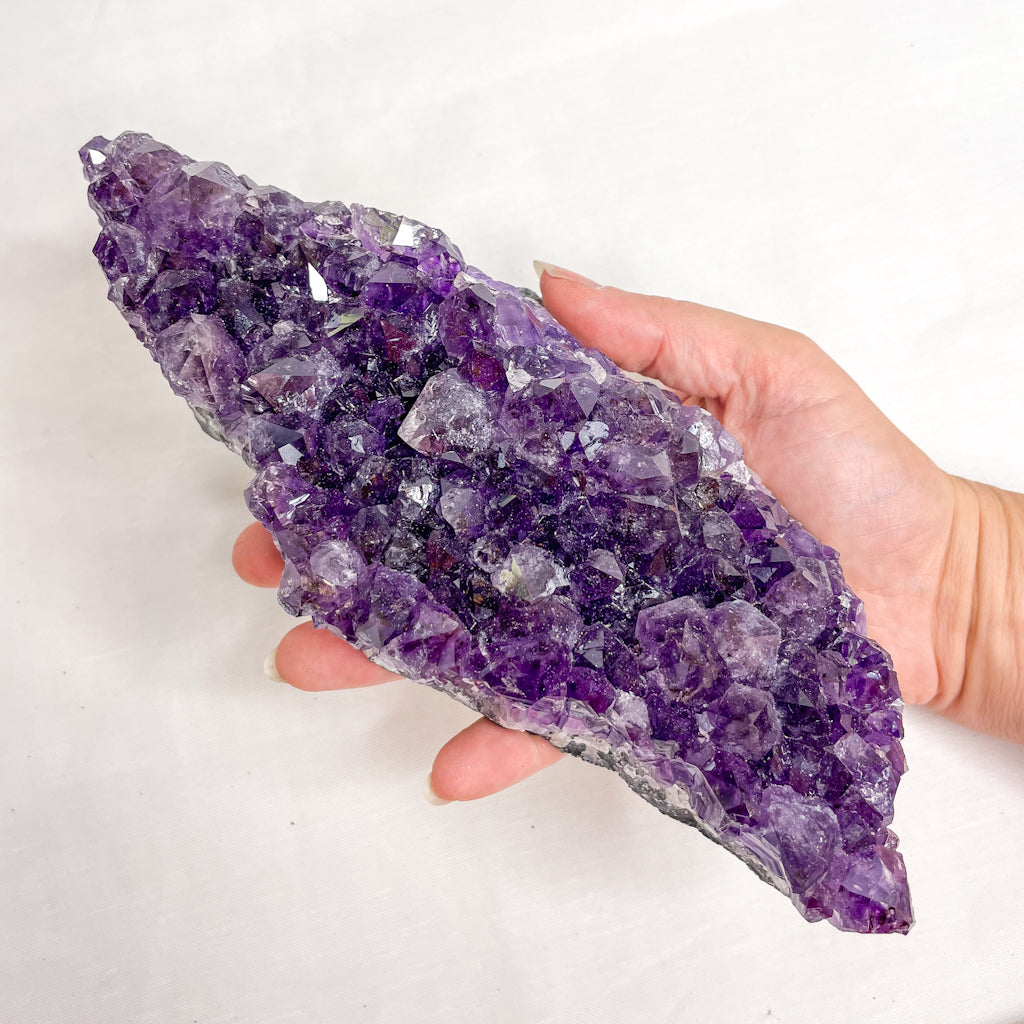 Amethyst A grade crystal cluster L