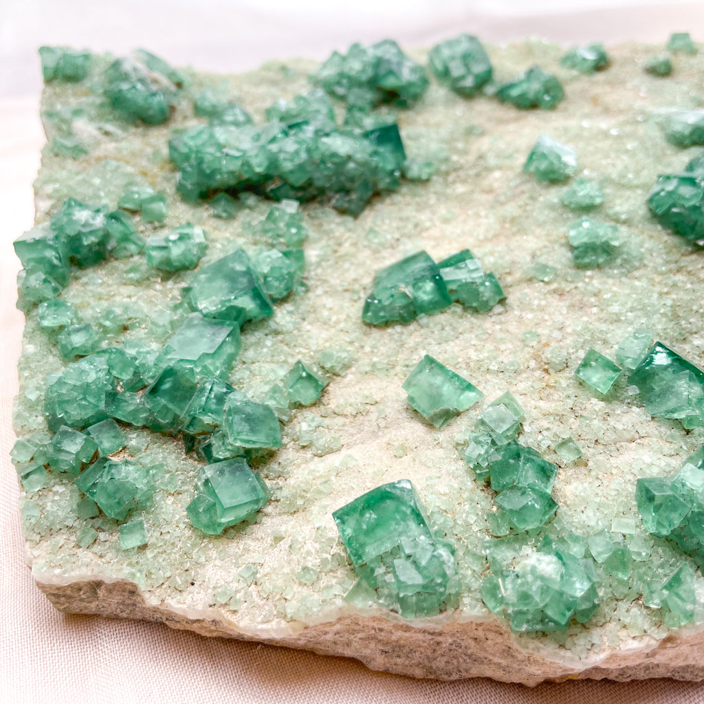 Fluorite cubic emerald green crystal cluster 3.3kg
