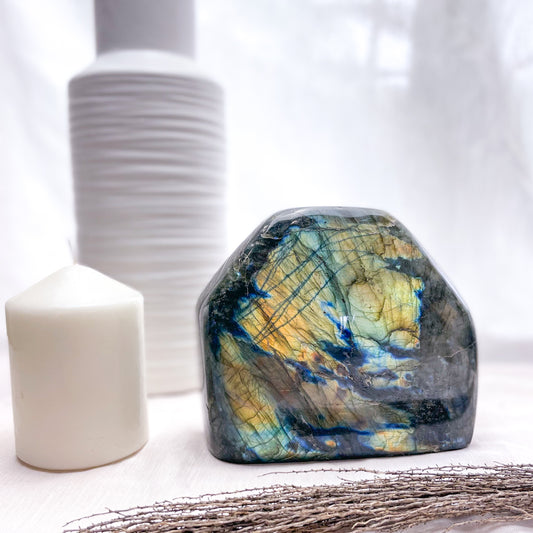 Labradorite crystal freeform bookend 2.4kg