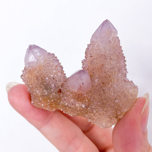 Spirit quartz Amethyst crystal triple cactus cluster